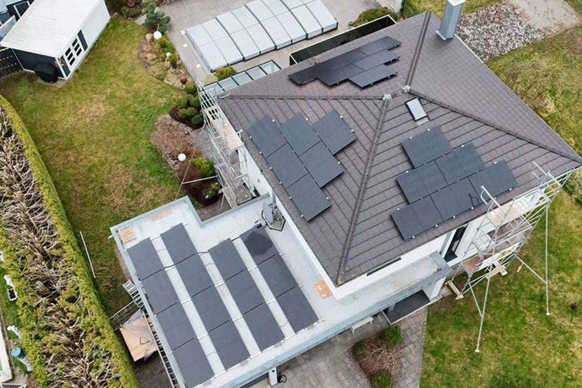 Photovoltaikanlage auf dem Wohnhaus der Familie Bergmann